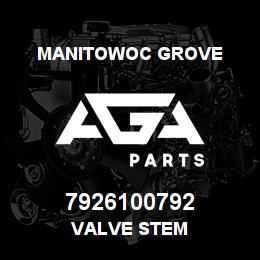 7926100792 Manitowoc Grove VALVE STEM | AGA Parts