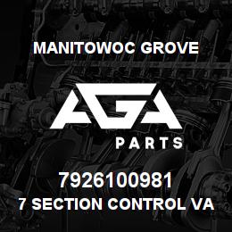 7926100981 Manitowoc Grove 7 SECTION CONTROL VALVE | AGA Parts