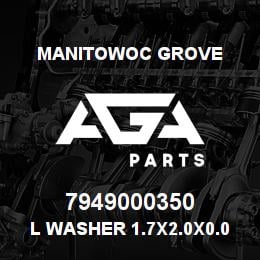 7949000350 Manitowoc Grove L Washer 1.7x2.0x0.06 | AGA Parts