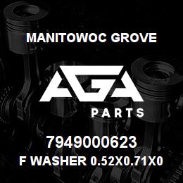 7949000623 Manitowoc Grove F Washer 0.52x0.71x0.06 Blk Pl | AGA Parts