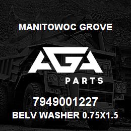 7949001227 Manitowoc Grove Belv Washer 0.75x1.5x0.05 SS | AGA Parts
