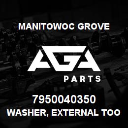 7950040350 Manitowoc Grove WASHER, EXTERNAL TOOTH L | AGA Parts