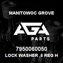 7950060050 Manitowoc Grove LOCK Washer ,6 Reg HRC44-51-ss | AGA Parts