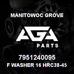 7951240095 Manitowoc Grove F WASHER 16 HRC38-45 ANSI B18. | AGA Parts