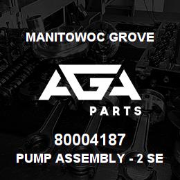 80004187 Manitowoc Grove PUMP ASSEMBLY - 2 SECTION GEAR | AGA Parts