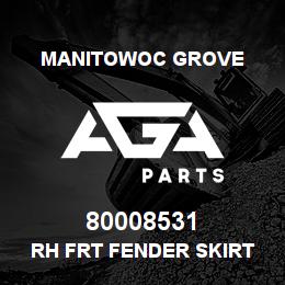 80008531 Manitowoc Grove RH FRT FENDER SKIRT ASSY | AGA Parts