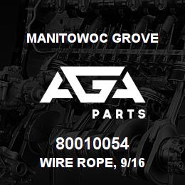 80010054 Manitowoc Grove WIRE ROPE, 9/16 | AGA Parts