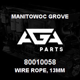80010058 Manitowoc Grove WIRE ROPE, 13MM | AGA Parts