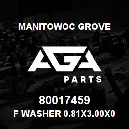 80017459 Manitowoc Grove F Washer 0.81x3.00x0.25 | AGA Parts
