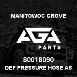 80018090 Manitowoc Grove DEF PRESSURE HOSE ASSY 3m | AGA Parts