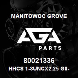 80021336 Manitowoc Grove HHCS 1-8UNCx2.25 G8-Plain | AGA Parts