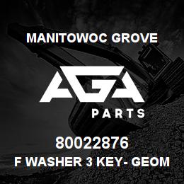 80022876 Manitowoc Grove F Washer 3 key- Geomet | AGA Parts