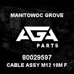 80029597 Manitowoc Grove CABLE ASSY M12 10M FEMALE STRT | AGA Parts