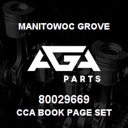 80029669 Manitowoc Grove CCA BOOK PAGE SET | AGA Parts
