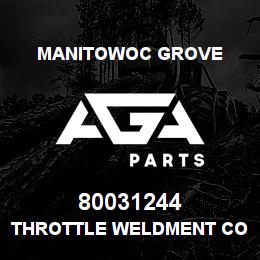 80031244 Manitowoc Grove THROTTLE WELDMENT COVER | AGA Parts