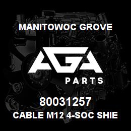 80031257 Manitowoc Grove Cable M12 4-SOC Shielded 90DEG | AGA Parts