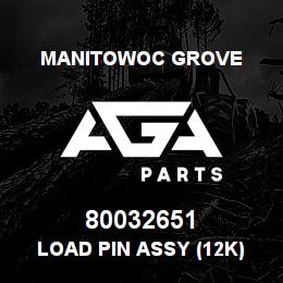 80032651 Manitowoc Grove LOAD PIN ASSY (12K) | AGA Parts
