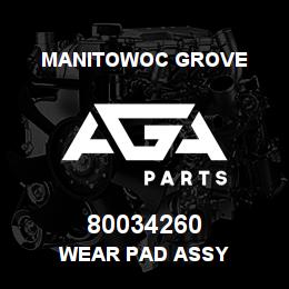 80034260 Manitowoc Grove WEAR PAD ASSY | AGA Parts