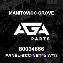 80034666 Manitowoc Grove PANEL-BCC-NBT45 W/127 BM W/55 | AGA Parts