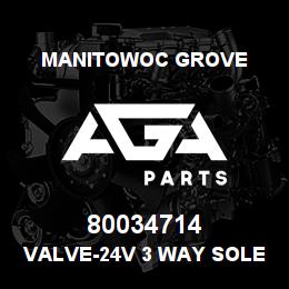 80034714 Manitowoc Grove VALVE-24V 3 WAY SOLENOID | AGA Parts