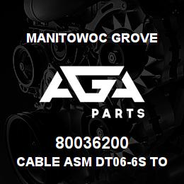 80036200 Manitowoc Grove CABLE ASM DT06-6S to DT04-6P | AGA Parts