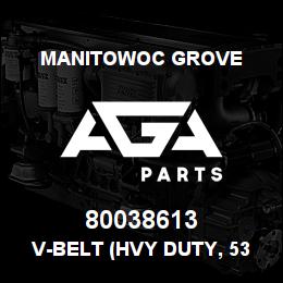 80038613 Manitowoc Grove V-BELT (HVY DUTY, 53 LG) RED | AGA Parts