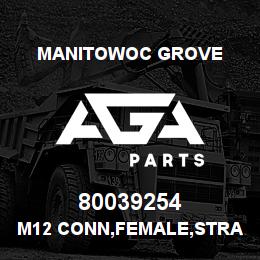 80039254 Manitowoc Grove M12 CONN,FEMALE,STRAIGHT,5POLE | AGA Parts