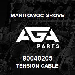 80040205 Manitowoc Grove TENSION CABLE | AGA Parts