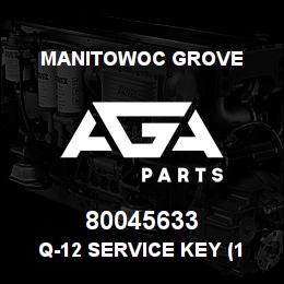 80045633 Manitowoc Grove Q-12 SERVICE KEY (1 PER) | AGA Parts
