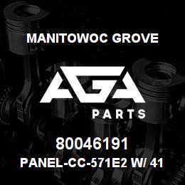 80046191 Manitowoc Grove PANEL-CC-571E2 W/ 41 FT JIB | AGA Parts
