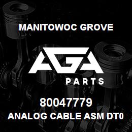 80047779 Manitowoc Grove ANALOG CABLE ASM DT04-6P->M12 | AGA Parts