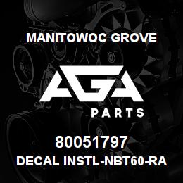 80051797 Manitowoc Grove DECAL INSTL-NBT60-RADIO REMOTE | AGA Parts