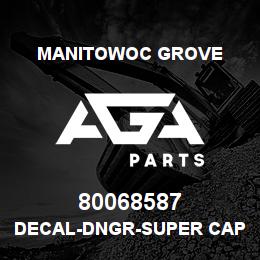 80068587 Manitowoc Grove DECAL-DNGR-SUPER CAPAC EXPLODE | AGA Parts