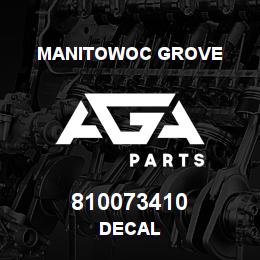 810073410 Manitowoc Grove DECAL | AGA Parts