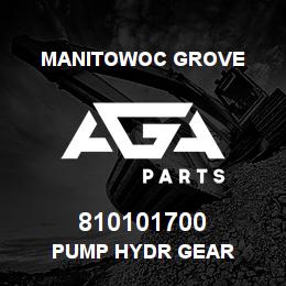 810101700 Manitowoc Grove PUMP HYDR GEAR | AGA Parts