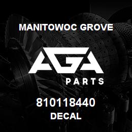 810118440 Manitowoc Grove DECAL | AGA Parts