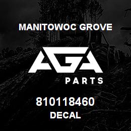 810118460 Manitowoc Grove DECAL | AGA Parts
