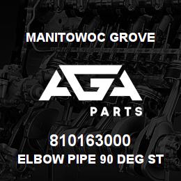 810163000 Manitowoc Grove ELBOW PIPE 90 DEG STREET | AGA Parts