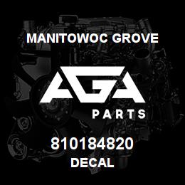 810184820 Manitowoc Grove DECAL | AGA Parts