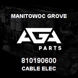 810190600 Manitowoc Grove CABLE ELEC | AGA Parts