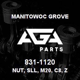 831-1120 Manitowoc Grove NUT, SLL, M20, C8, Z | AGA Parts