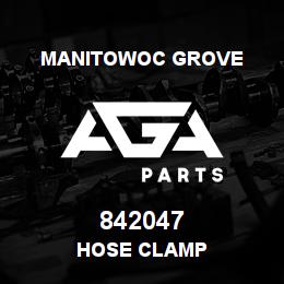 842047 Manitowoc Grove HOSE CLAMP | AGA Parts