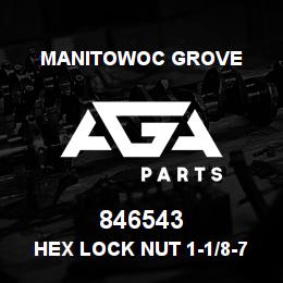 846543 Manitowoc Grove Hex Lock Nut 1-1/8-7UNC Gr8 | AGA Parts