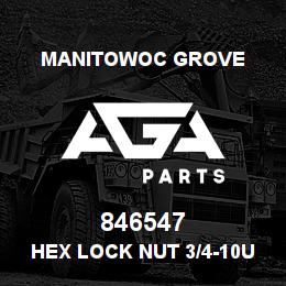 846547 Manitowoc Grove Hex Lock Nut 3/4-10UNC | AGA Parts