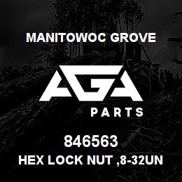 846563 Manitowoc Grove Hex Lock Nut ,8-32UNC | AGA Parts