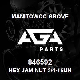 846592 Manitowoc Grove Hex Jam Nut 3/4-16UNC | AGA Parts