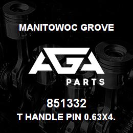 851332 Manitowoc Grove T Handle Pin 0.63x4.13 | AGA Parts