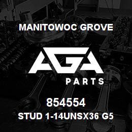 854554 Manitowoc Grove Stud 1-14UNSx36 G5 | AGA Parts