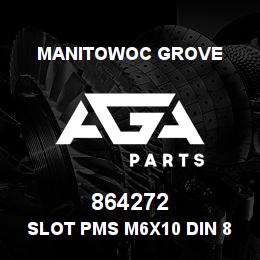 864272 Manitowoc Grove Slot PMS M6x10 DIN 85 | AGA Parts