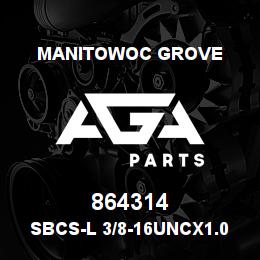 864314 Manitowoc Grove SBCS-L 3/8-16UNCx1.00 F835 | AGA Parts
